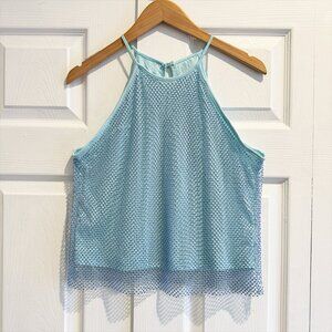 Rhinestone Halter Top Vest Camisole Sleeveless Dressy Sparkle Tank Top